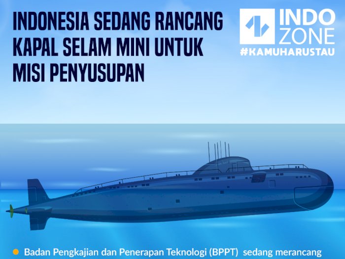  Indonesia Sedang Rancang Kapal Selam Mini untuk Misi Penyusupan