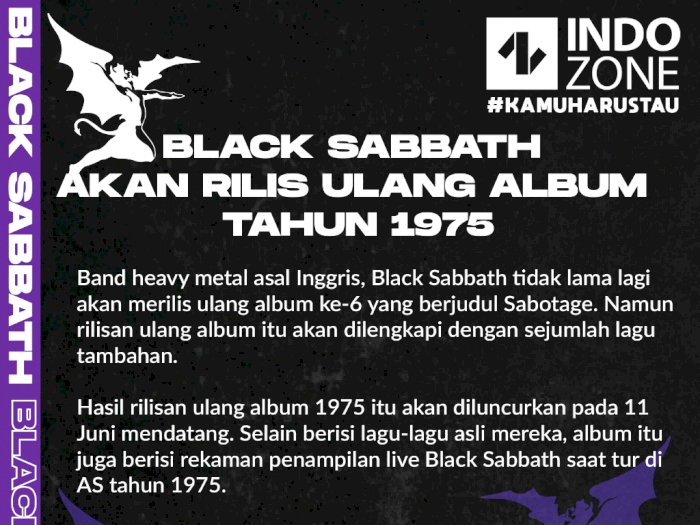Black Sabbath akan Rilis Ulang Album Tahun 1975