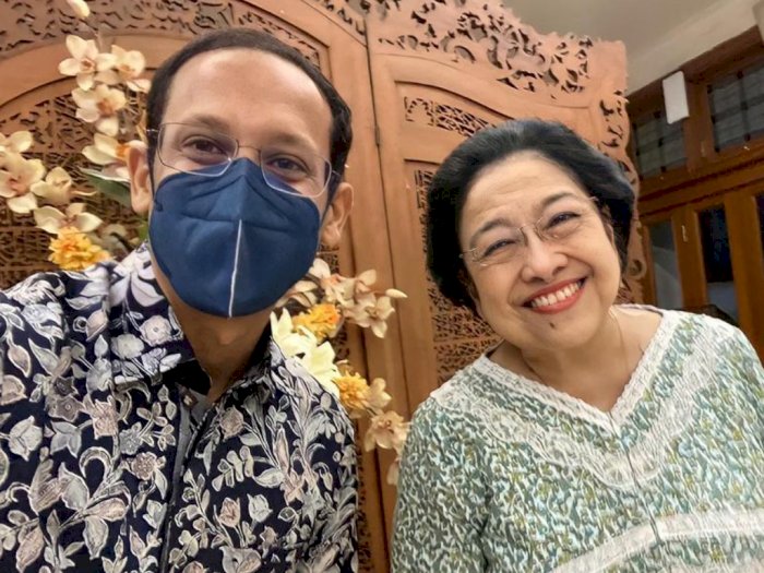 Kabarnya akan Kena Reshuffle, Nadiem Unggah Foto Bareng Megawati