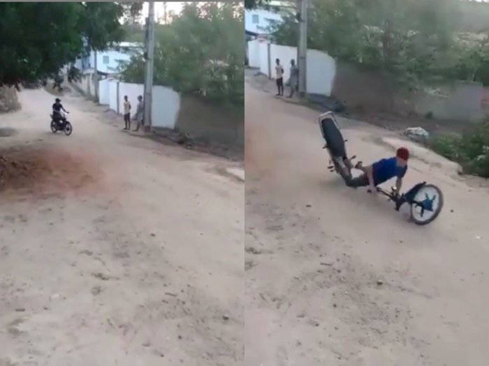  Motor Pria ini Malah Patah Ketika Hendak Freestyle, Bikin Netizen Geleng-geleng Kepala