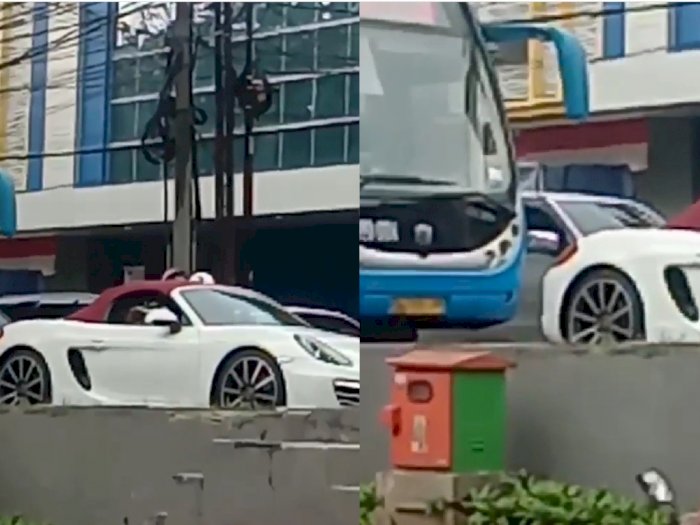Polisi Cari Pemobil Sport yang Masuk Jalur Busway dan Paksa Bus Transjakarta Mundur