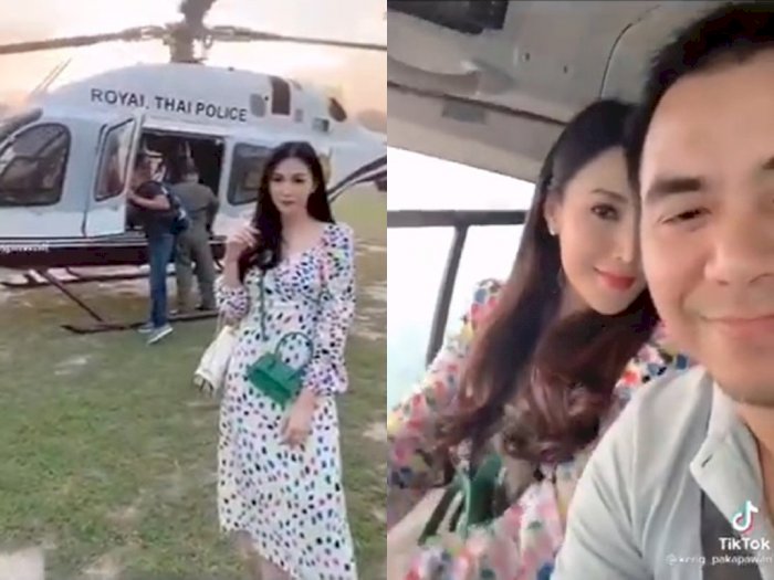 Pangkat Detektif Thailand Ini Diturunkan Usai Istri Unggah Video Helikopter di TikTok