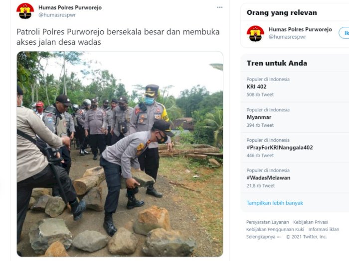 Humas Polres Purworejo Posting Kegiatan Patroli, Netizen: Mukulin Rakyatnya Mana Pak