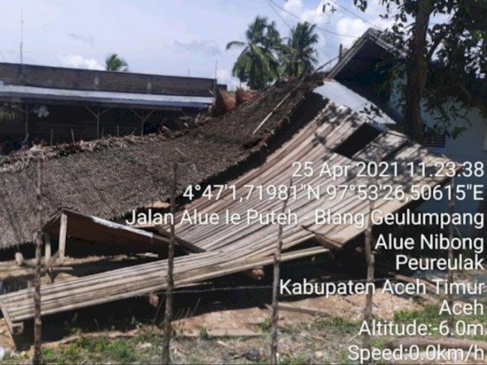 20 Rumah Rusak Akibat Puting Beliung di Peureulak Aceh, Warga Mengungsi ke Rumah Tetangga