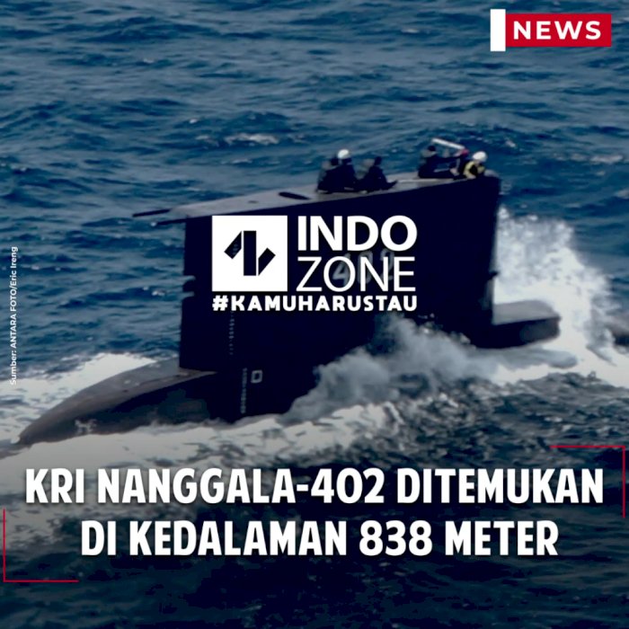 KRI Nanggala-402 Ditemukan di Kedalaman 838 Meter