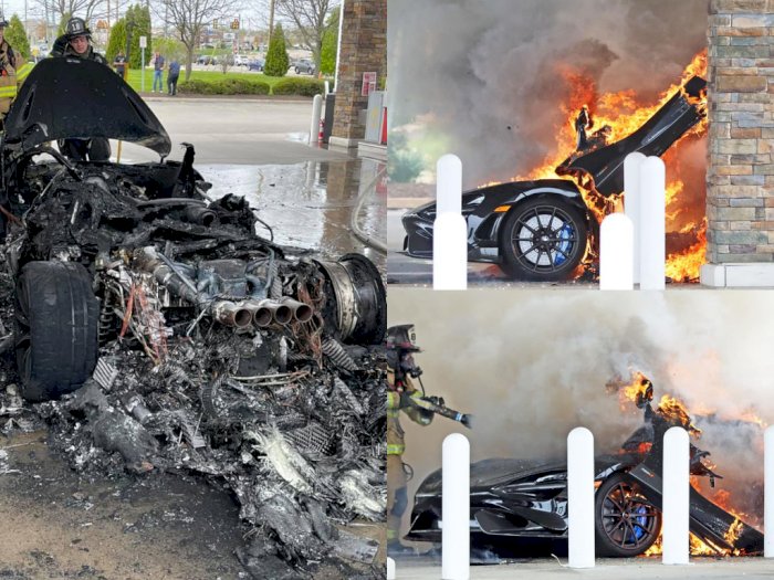 Baru Dibeli 3 Hari, McLaren 765LT Ini Habis Terbakar Saat Isi Bensin di SPBU!