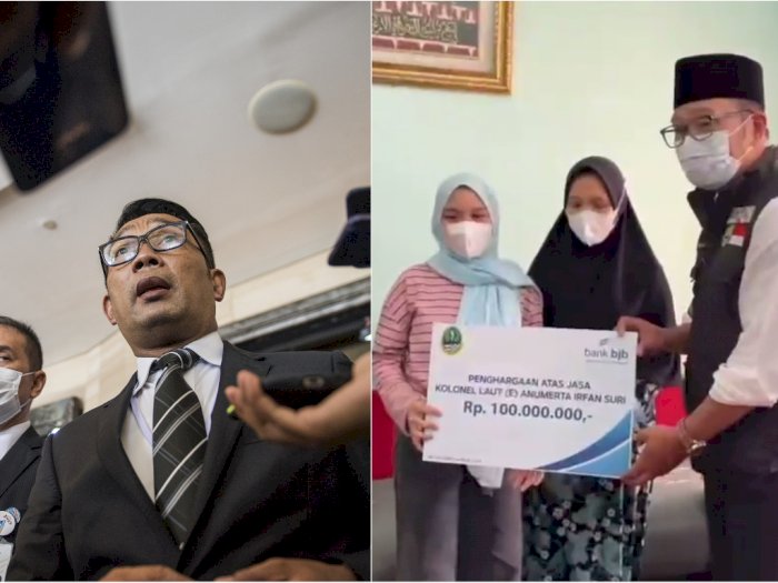Gubernur Ridwan Kamil Kunjungi Keluarga Letkol Irfan Suri, Beri Uang Kadedeuh Rp100 Juta