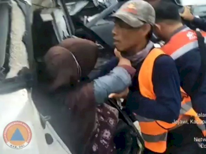 Kecelakaan Maut di Tol Trans Sumatera, OKI Sumsel, Akibatnya 3 Orang Tewas di Lokasi