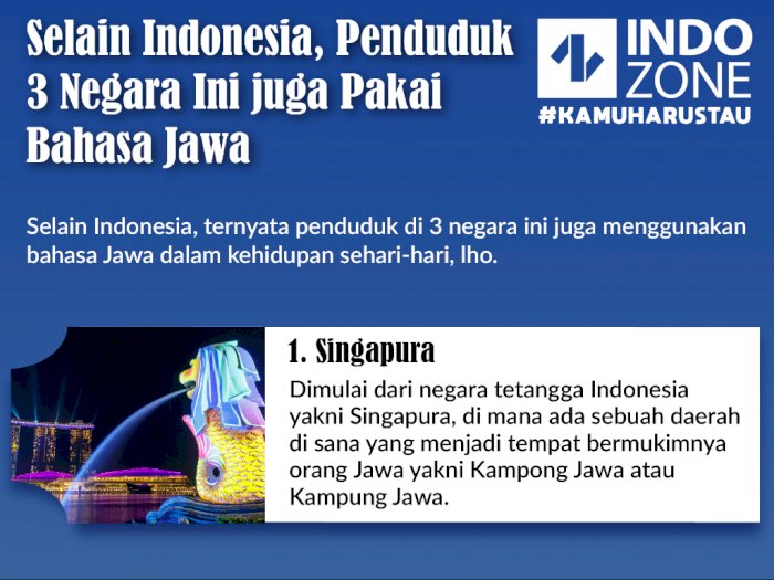 Selain Indonesia, Penduduk 3 Negara Ini juga Pakai Bahasa Jawa