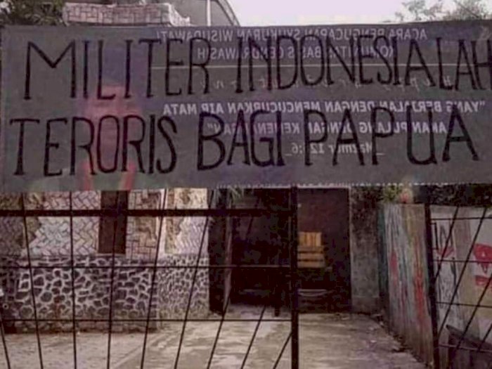 OPM Dilabeli Teroris, Muncul Spanduk Bertuliskan 'MIliter Indonesialah Teroris Bagi Papua'