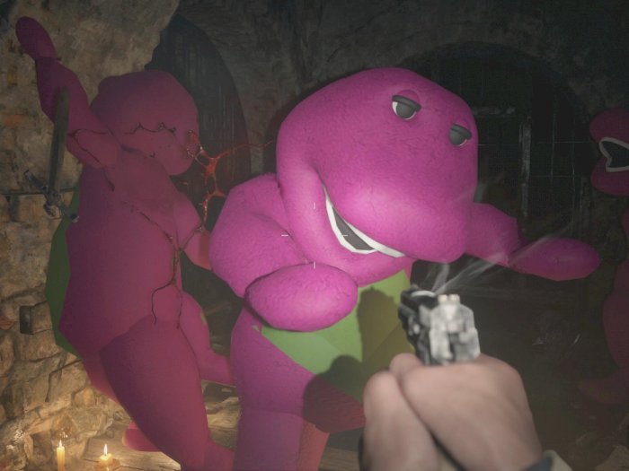 Tak Butuh Waktu Lama, Demo Resident Evil Village Kini Sudah Hadirkan Mod Barney!