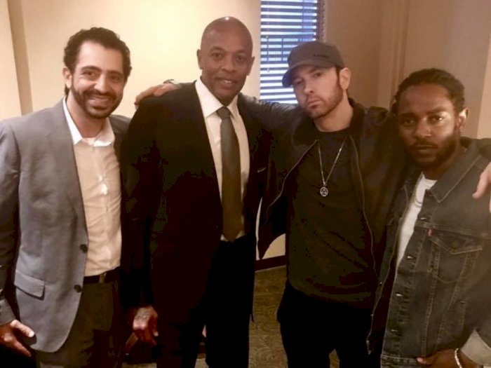 Unggah Foto Kebersamaan, Eminem, Dr. Dre, dan Kendrick Lamar Diisukan Kolaborasi