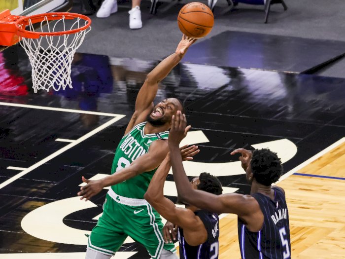 FOTO: Kemba Walker Cetak 32 Poin, Boston Celtics Bantai Orlando Magic 132-96