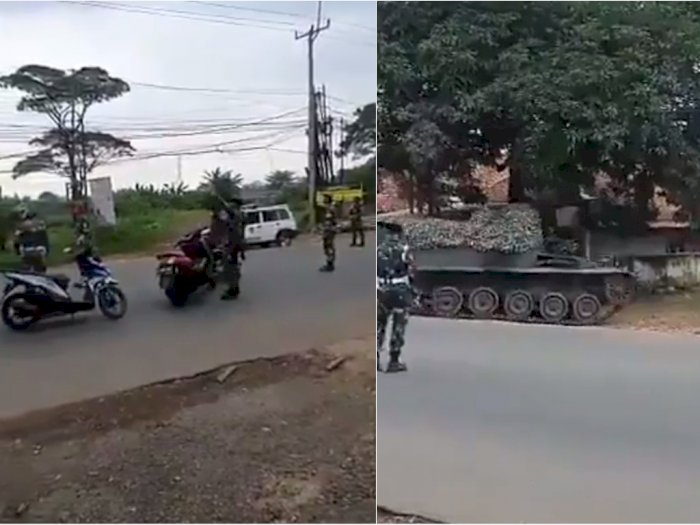CEK FAKTA: TNI Kerahkan Tank di Perbatasan Bekasi-Bogor untuk Ngebom Pemudik