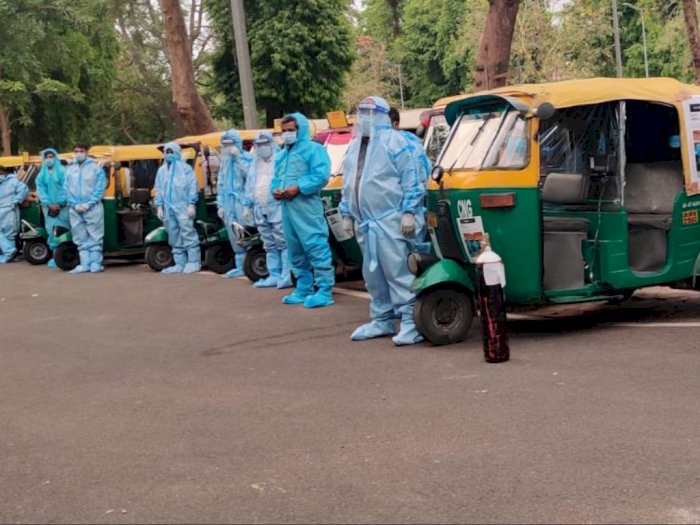 Lawan Gelombang Covid-19 di India, Delhi Terima Bantuan Ambulans dengan Tambahan Oksigen