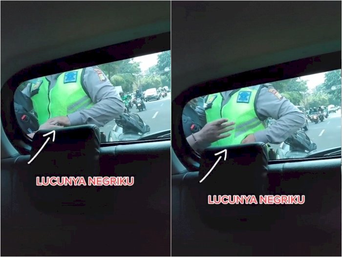 Duh, Polisi Ini Terciduk Terima Uang dari Pengendara saat Hendak Menilang, Videonya Viral