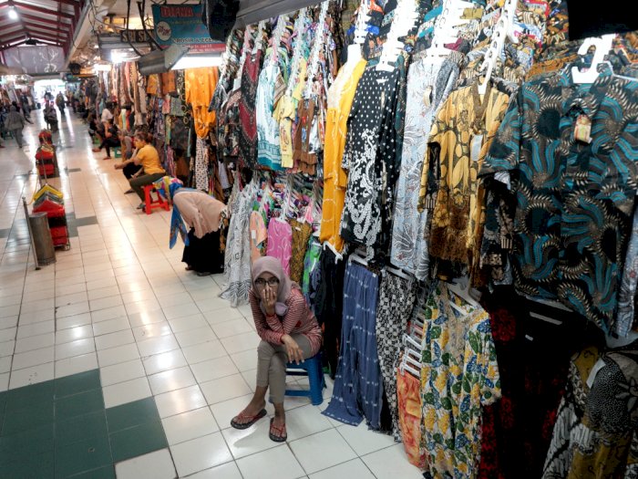 FOTO: Suasana Pasar Beringharjo Terdampak Larangan Mudik