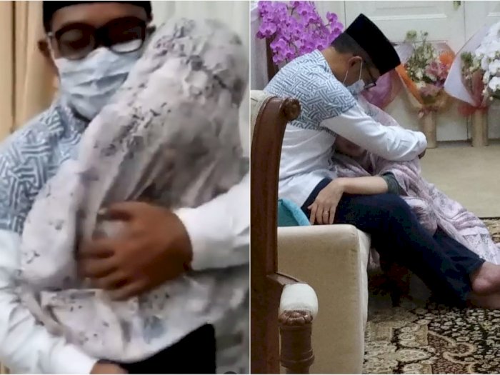 Momen Haru Ridwan Kamil Peluk Istri yang Sembuh dari Covid-19 Usai 21 Hari Isolasi
