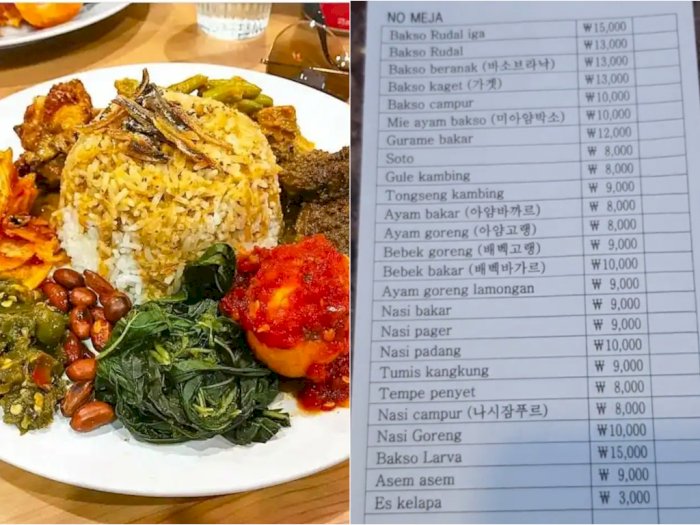 Di Korea Selatan Ternyata Ada RM Padang, Harga Nasi Padangnya Bikin Syok