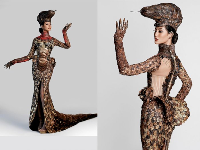 Ayu Maulida Tampil Memukau dengan Kostum Komodo di Miss Universe 2020