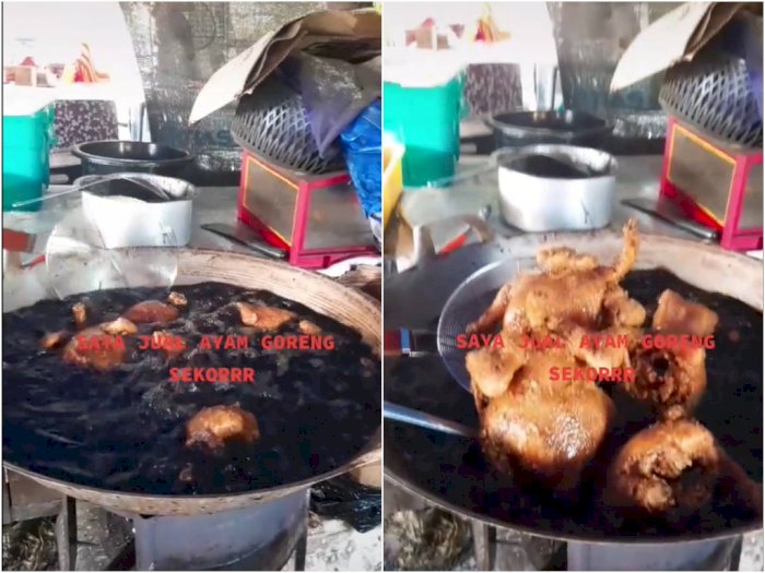 Penjual Ayam Goreng Seekor Viral, Netizen Salfok ke Minyak: Itu Minyak Apa Kecap Bango?
