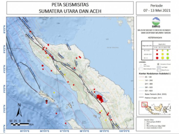 Sepekan, 115 Kali Gempa Bumi Guncang Sumut dan Aceh, Tak Ada Laporan Kerusakan dan Korban