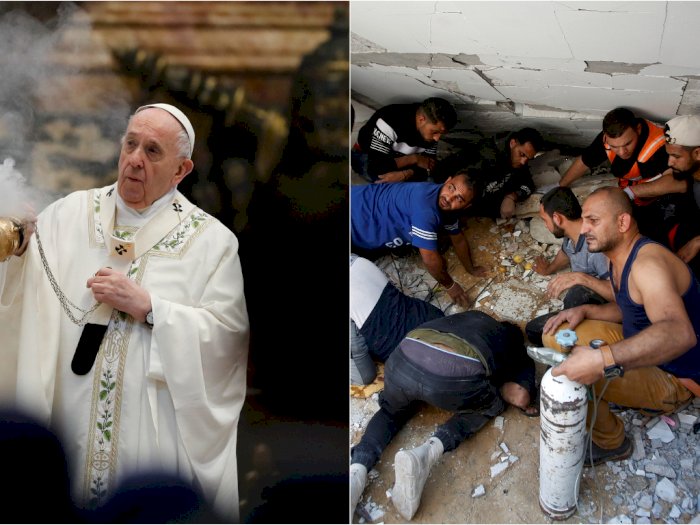 Makan Banyak Korban, Paus Fransiskus Serukan Konflik Israel-Palestina Segera Dihentikan