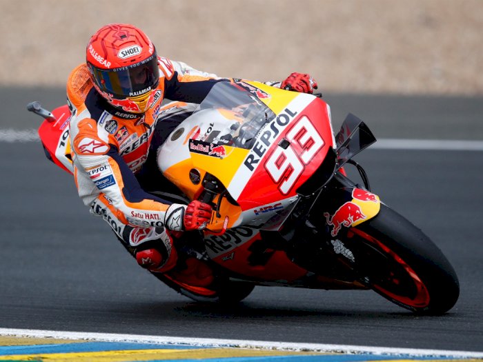 Nasib Sial Marc Marquez di MotoGP Prancis, Sempat Unggul Tapi Harus Jatuh 2 Kali