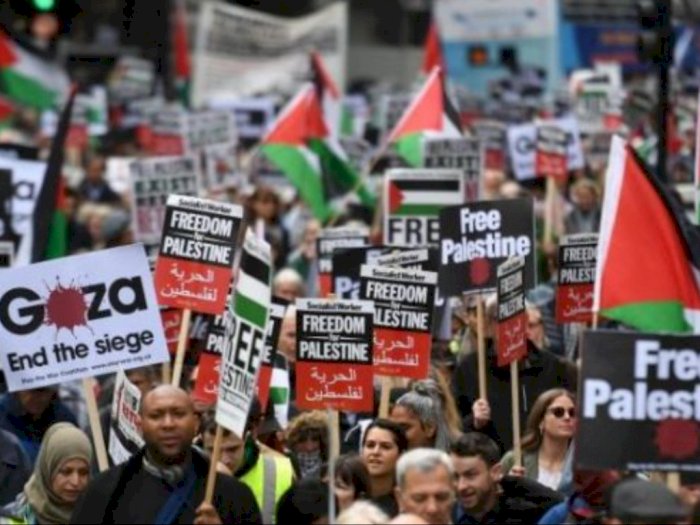 Beri Dukungan Terhadap Palestina, Warga di Berbagai Kota Besar di Eropa Turun ke Jalan