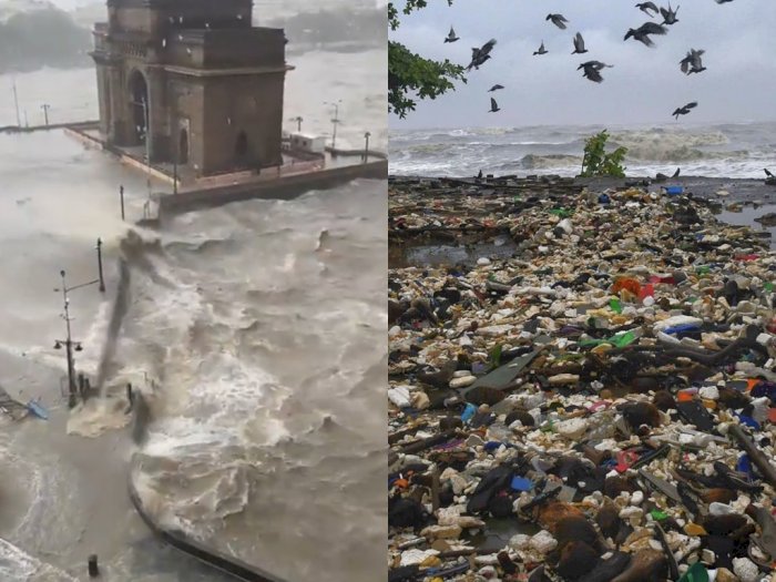 Kumpulan Video & Foto dari Topan di Mumbai, Sampah Berserakan hingga Kerusakan yang Parah