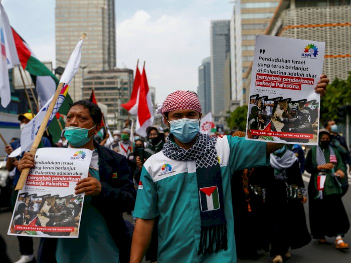 FOTO: Unjuk Rasa Melawan Israel di Jakarta