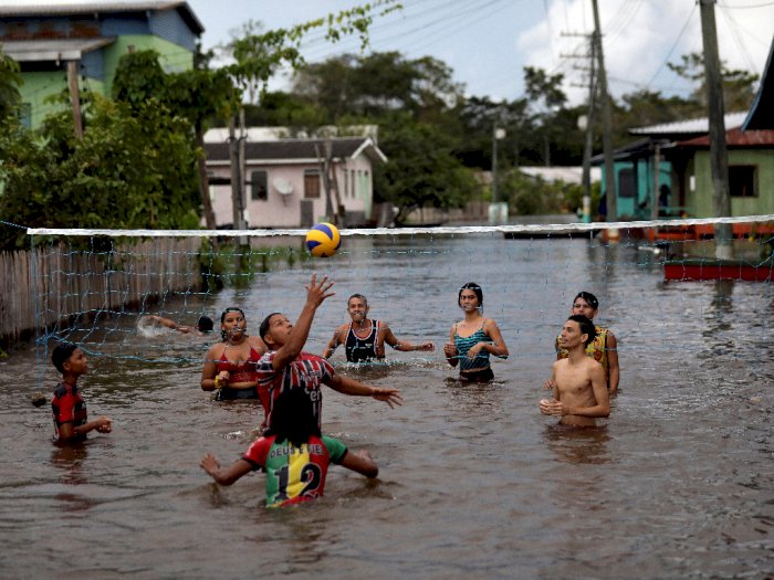 FOTO: Banjir Luapan Sungai Amazon di Brasil