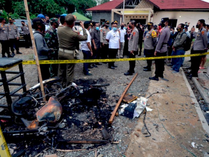 Pasca Pembakaran, Pelayanan di Polsek Candipuro Lampung Lumpuh Sementara