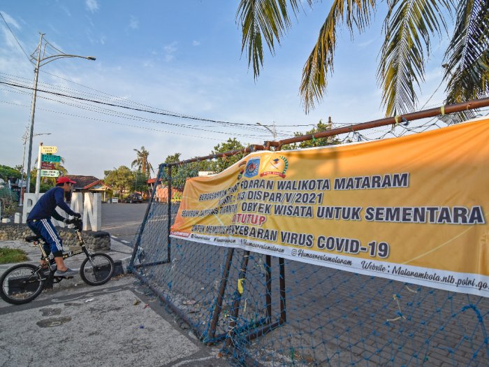 FOTO: Penutupan Tempat Wisata di Mataram