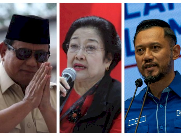Prabowo-Mega-AHY, Tiga Besar Ketum Parpol yang Layak Jadi Capres