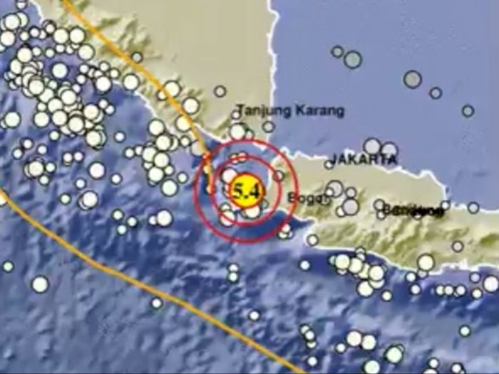 Dalam Waktu 2 Menit Gempa Bumi Bermagnitudo 5 0 Dan 5 4 Guncang Banten Indozone Id
