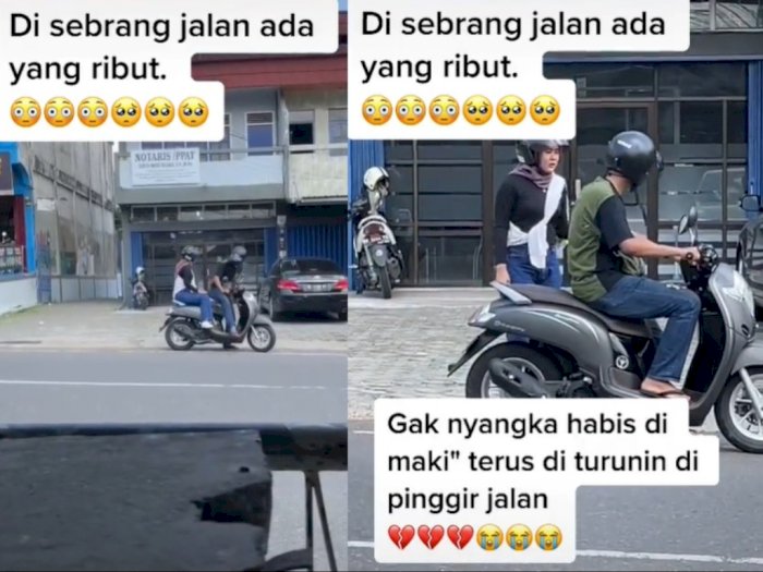 Viral Cowok Tinggalkan Ceweknya di Pinggir Jalan, Netizen Emosi