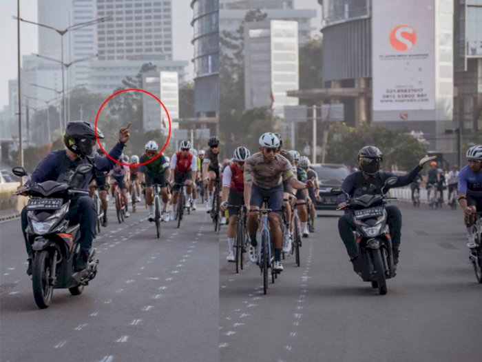 Kronologi Pria Acungkan Jari Tengahnya di Jalan Jakarta, Pesepeda: Pemotor yang Arogan