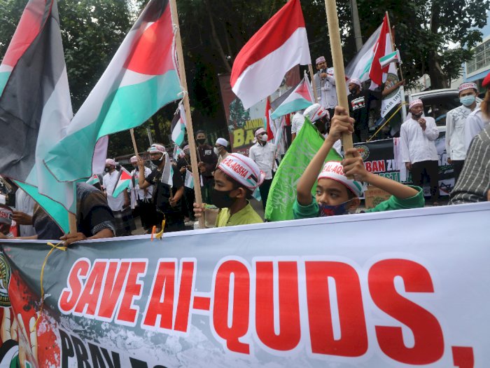 FOTO: Aksi Solidaritas Untuk Palestina di Kediri