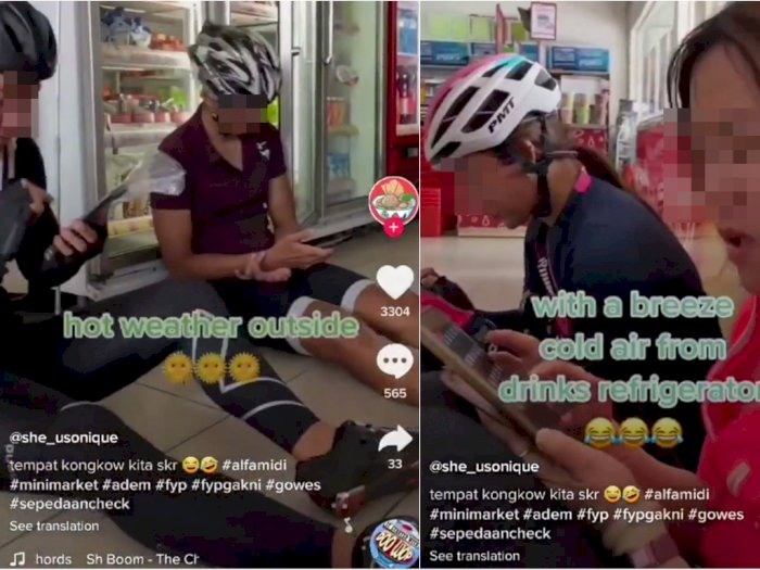 Usai Penuhi Jalan, Kini Viral Pesepeda Bau Keringat 'Ngadem' di dalam Minimarket