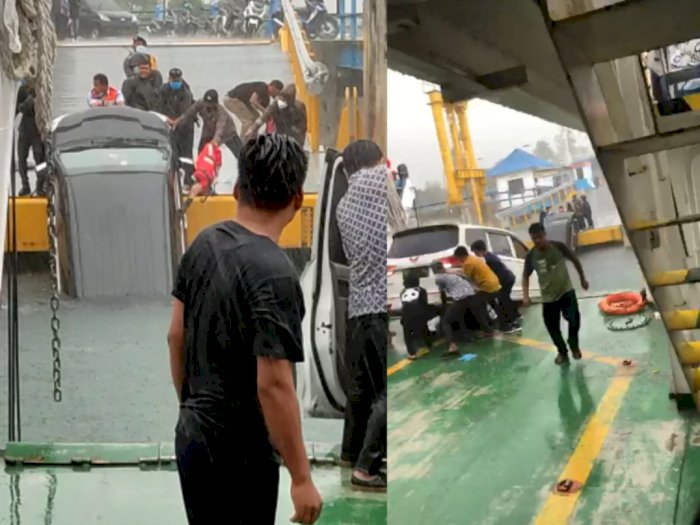 1 Orang Tewas, Pintu Jembatan KMP Ihan Batak Amblas Hingga Mobil Nyebur ke Danau Toba