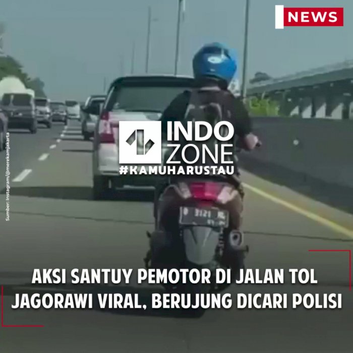 Aksi Santuy Pemotor di Jalan Tol Jagorawi Viral, Berujung Dicari Polisi
