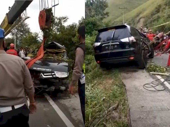 Lagi, Sebuah Mobil Terjatuh di Danau Toba, Tepatnya di Ruas Jalan Tele-Pangururan