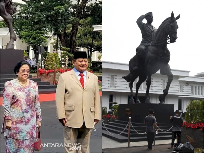 Resmikan Patung Bung Karno di Kemenhan Bersama Prabowo, Megawati: Terima Kasih Sahabatku