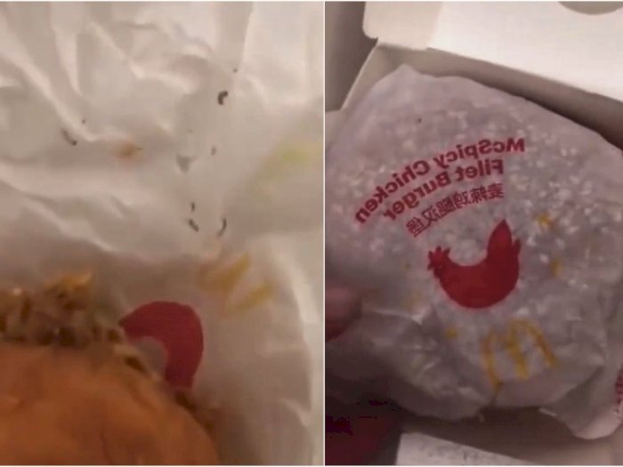 Wanita di China Ini Jijik saat Menemukan Cacing di Burger McDonald's yang Dibelinya