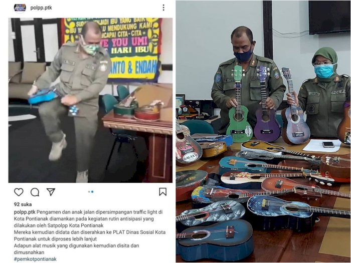 Viral Video Satpol PP Hancurkan Gitar Ukulele Pengamen, Berikan Klarifikasi