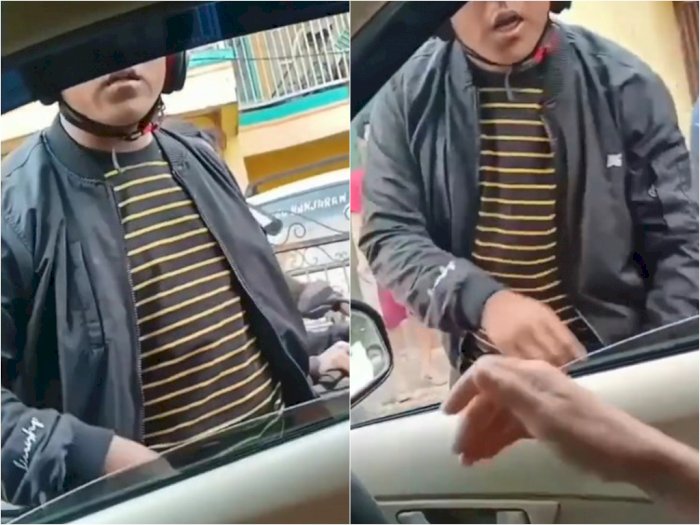 Tak Terima Diklakson, Pemotor Ini Ngamuk, Pukul dan Cekik Leher Pengendara Mobil di Garut