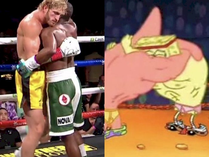 Pertandingan Tinju Dianggap Setingan, Logan Paul Kebanjiran Meme 'Spongebob' di Medsos