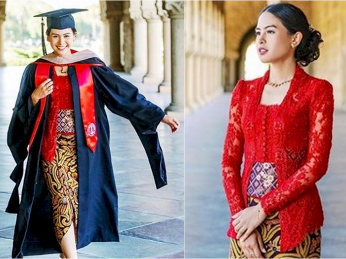 Pakai Batik dan Kebaya, Intip Potret Cantik Maudy Ayunda di Momen Kelulusan S2