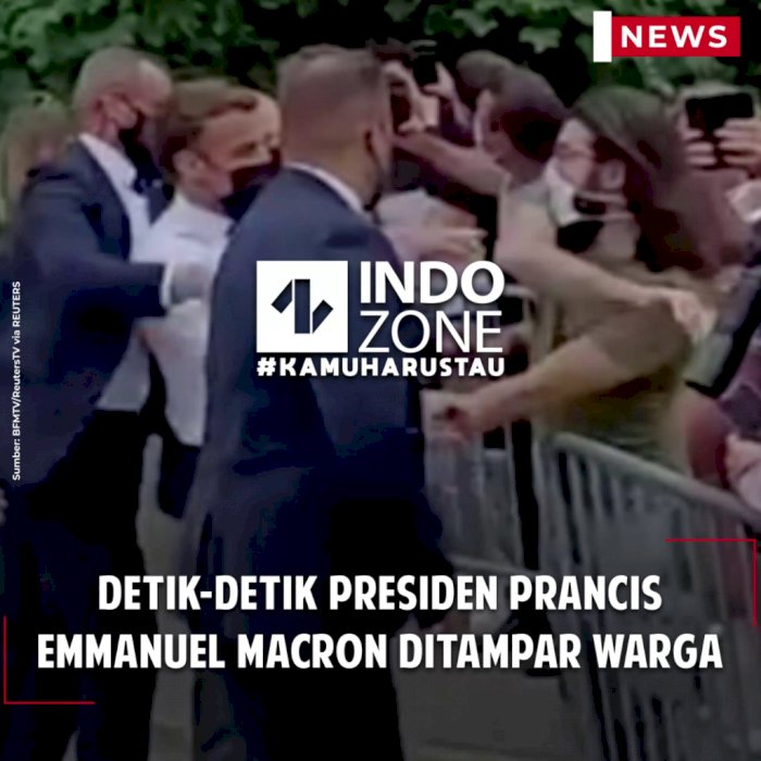 Detik-detik Presiden Prancis Emmanuel Macron Ditampar Warga